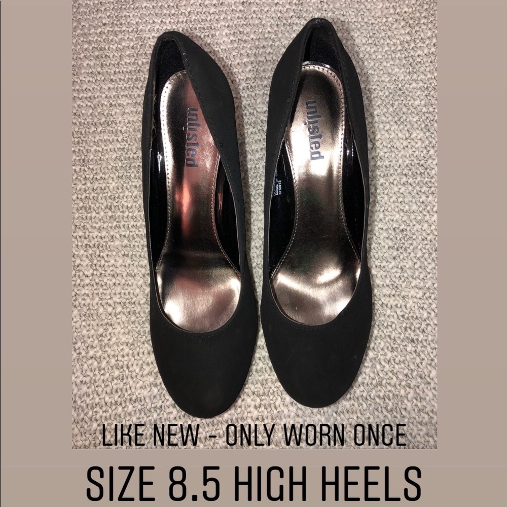 **2 for $32**Size 8.5 Black High Heels - worn once